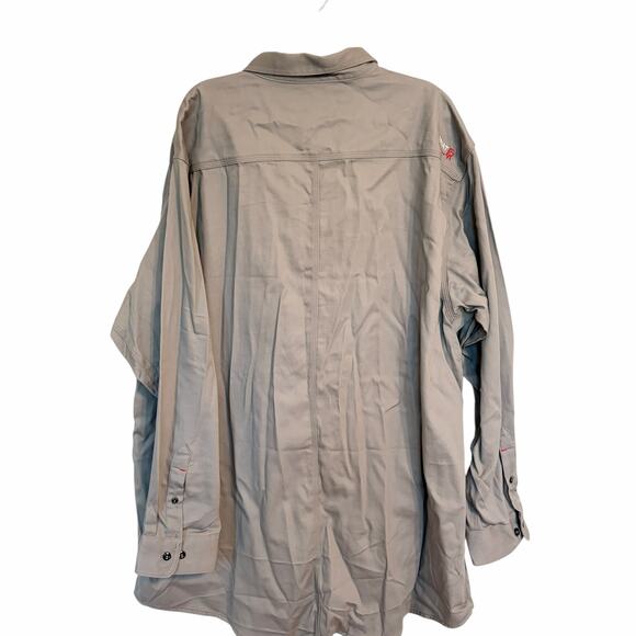 NWT Ariat FR Solid Work Shirt in Silver Fox Gray Men's 3XL Big - Picture 4 of 14